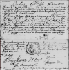 Acte de mariage Dalmas-Dalmas, 1714